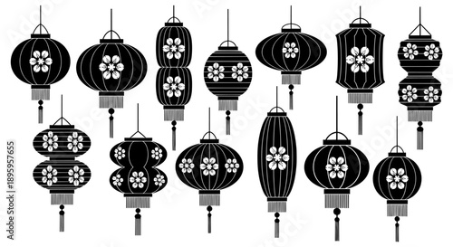 Lantern set for chinese new year celebration