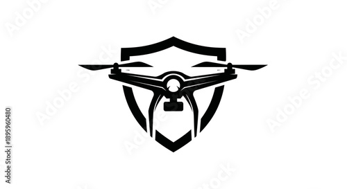Drone inside shield logo