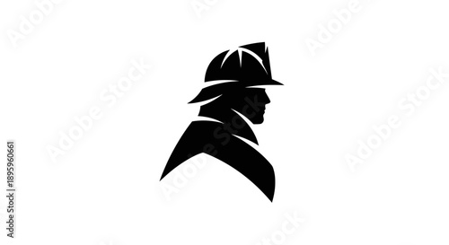 Firefighter Silhouette Logo