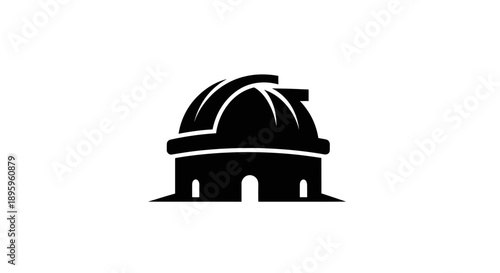 Observatory Building Silhouette Icon