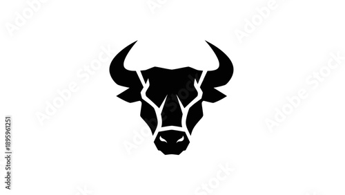Stylized Bull Head Silhouette