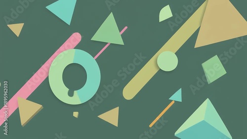 Wallpaper Mural Soft Rotating Geometric Shapes (Circles, Triangles, Squares) Repeating in a Smooth Loop – Minimal Animated Abstract Background Torontodigital.ca