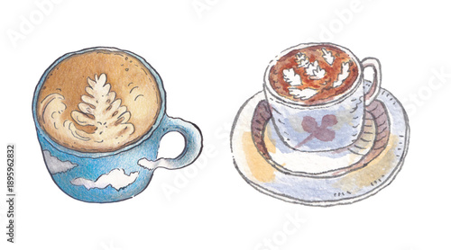 Beverage soft watercolor drink illustration