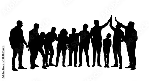 Celebrating unity and teamwork isolated on transparent background