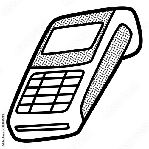 simple black and white vector edc, customizable lines