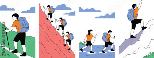 vector illustration of a mountain landscape