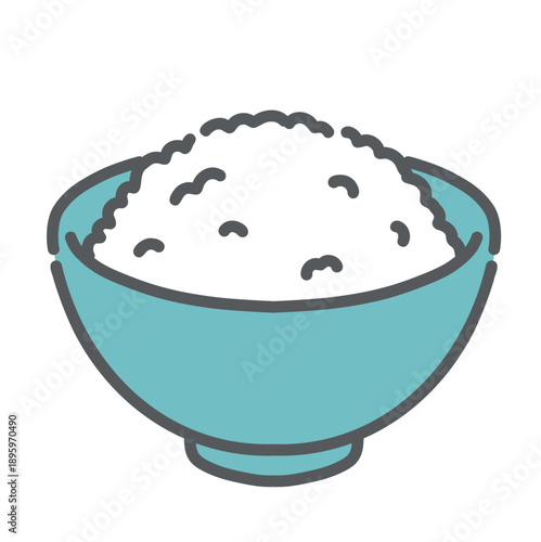 ごはんのイラスト（白米/炭水化物/主食）