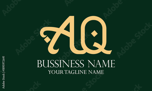 AQ A aq initial logo | initial based abstract modern minimal creative logo, vector template image. luxury logotype logo, real estate homie logo. typography logo. initials logo