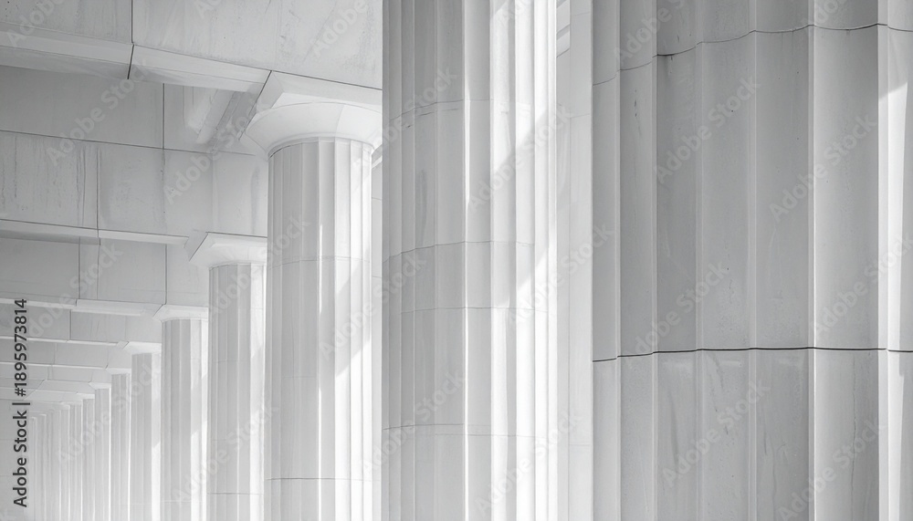 Obraz premium Minimalist White Columns