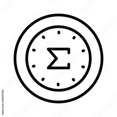 Well crafted line icon of sigma currency is editable
