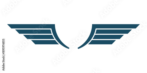 Open wings icon svg cut file. Isolated vector illustration.