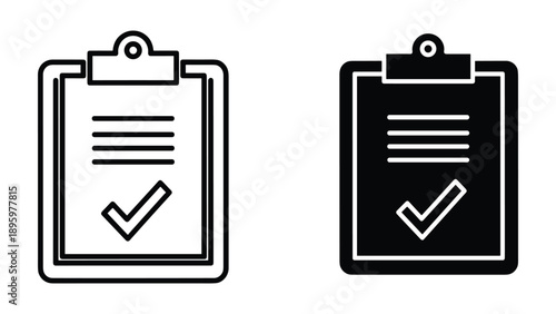 Clipboard icon with checkmark symbolizing approval and task completion