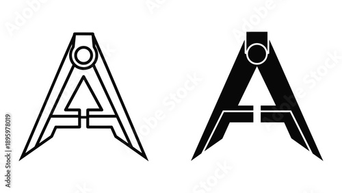 Modern letter a logo design template