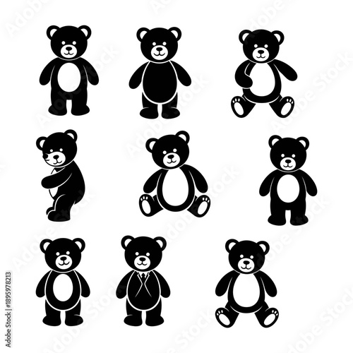 Silhouette of a Man Holding a Flag on a White Background