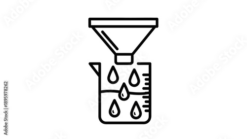 Laboratory equipment beaker funnel science.