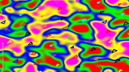 Creating Abstract Color Patterns Through Dynamic Fluid Motion