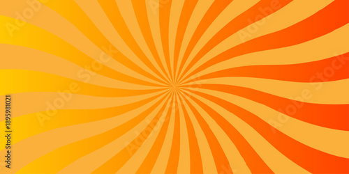 Vector sunray stripe background. Light sunburst glowing background. Sunburst pattern summer social banner. vector illustration pattern beam rays. Spiral radial striped backdrop design.