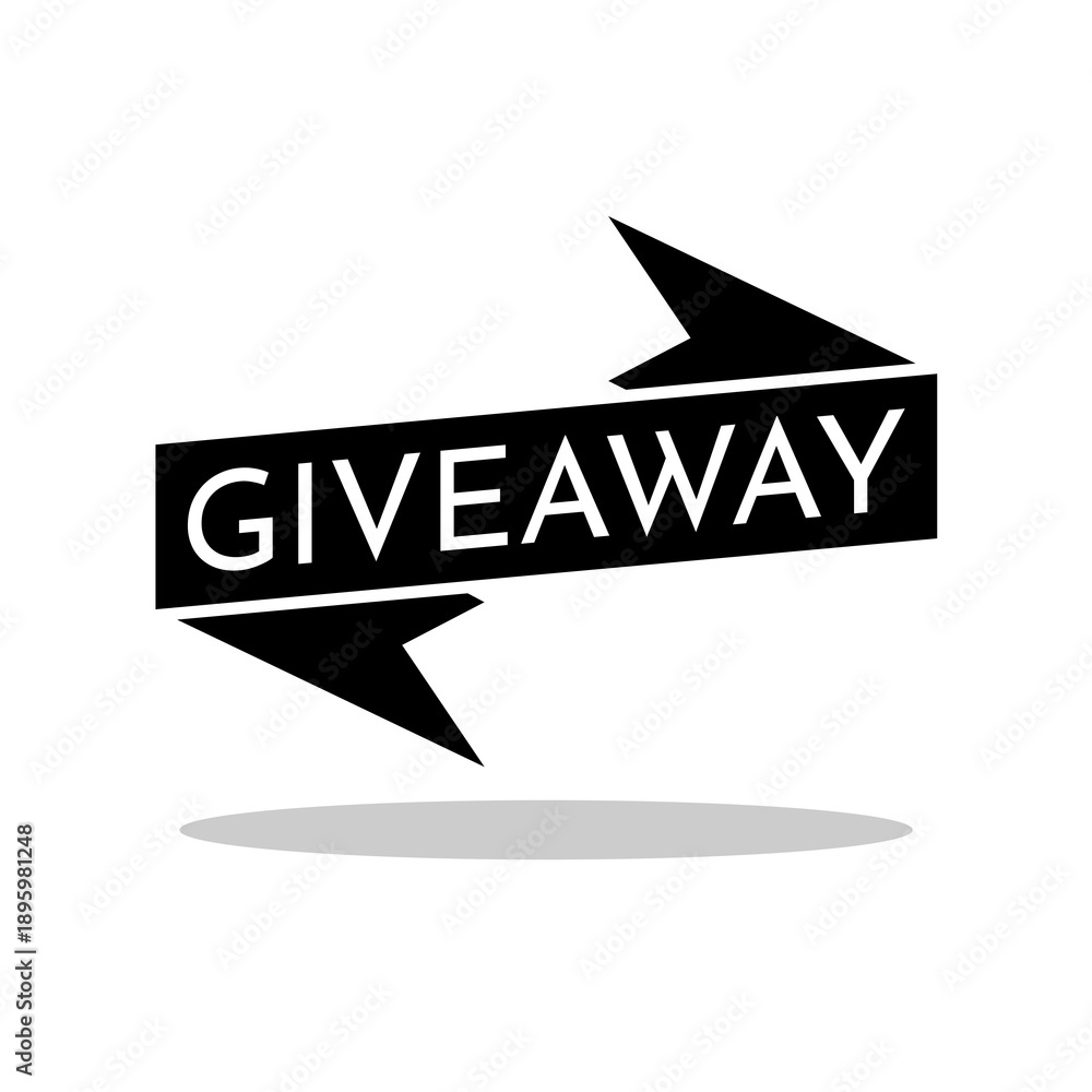 Fototapeta premium Simple Giveaway banner with shadow