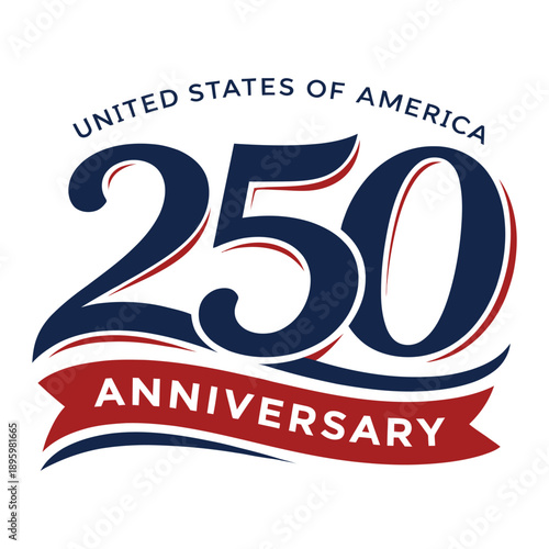 United States of America 250th Anniversary Ribbon Design