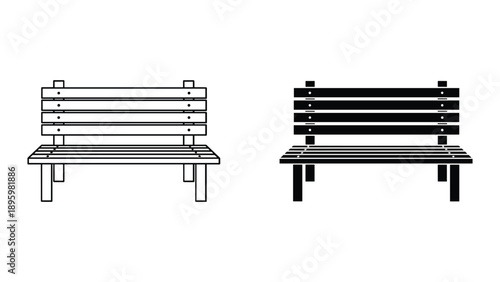 Simple bench design illustration