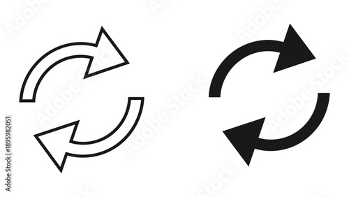 Circular arrows symbolizing cycle and rotation