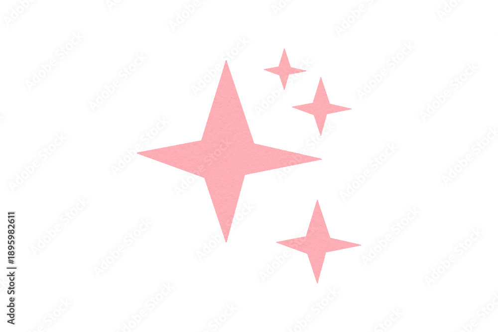 Obraz premium The pink star is located on a transparent background.
