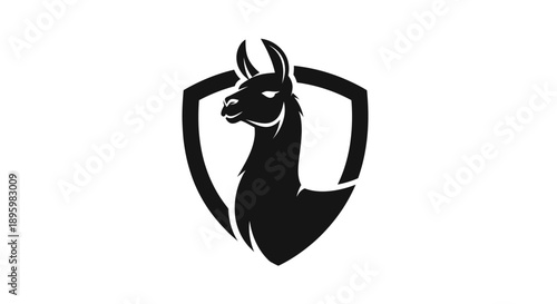 Llama Head Inside Shield Logo