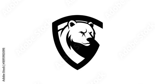 Bear Head Shield Logo