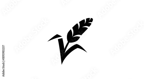 Stylized Wheat Stalk Logo