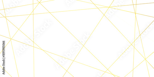 Luxury banner golden geometric lines overlap design. Golden Seamless random chaotic lines on transparent background.