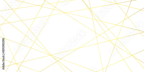 Luxury banner golden geometric lines overlap design. Golden Seamless random chaotic lines on transparent background.