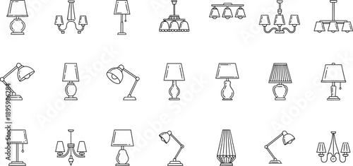 Collection of various desk lamp designs and styles