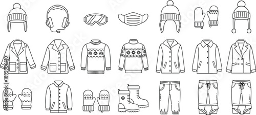 Collection of various clothing items and accessories