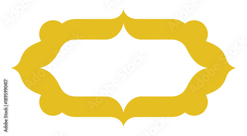 Elegant decorative label frame with smooth curves for badges