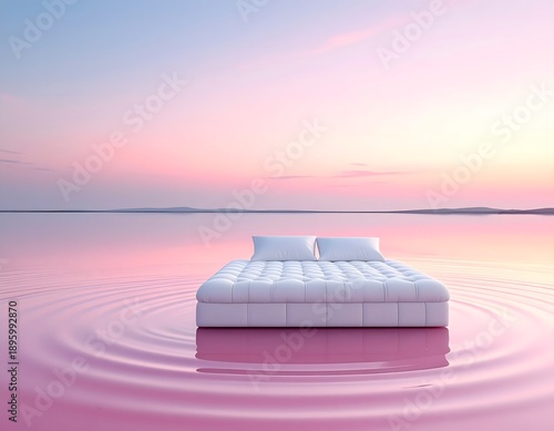 Floating Mattress on Pink Dream Lake