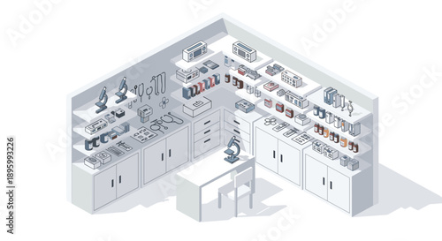 3D Model of Modern Office Cubicles.