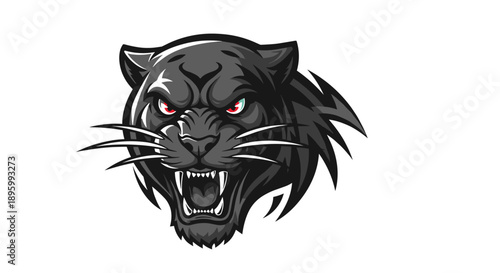 Black Panther Head Graphic Illustration.