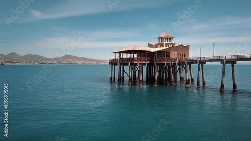 Wallpaper Mural Scenic view of a coastal restaurant on a pier in Cabo San Lucas Mexico Torontodigital.ca