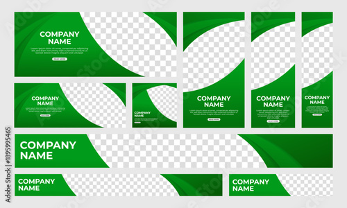 Abstract Modern Gradient Web Banner Template Set for Website Header, Social Media Cover, Template Design, Flayer