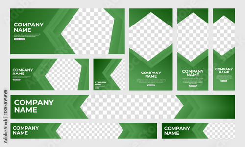 Abstract Modern Gradient Web Banner Template Set for Website Header, Social Media Cover, Template Design, Flayer