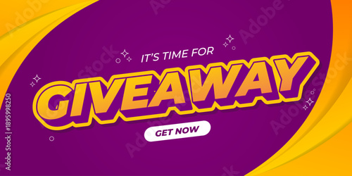 Giveaway Text Effect Design Template Design