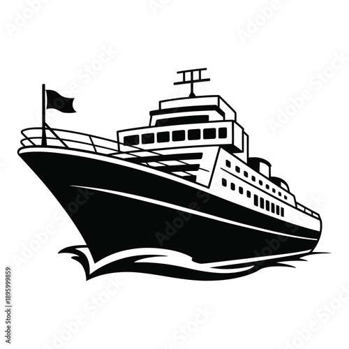 silhouette of a ship