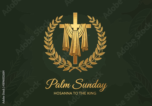 Palm sunday hosanna to the king religious symbol