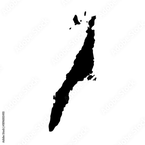 Tableau sur toile Cebu Philippines city map silhouette vector illustration
