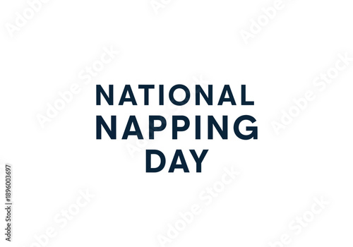 National napping day text graphic