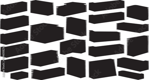 Black rectangular shapes on a white background pattern design