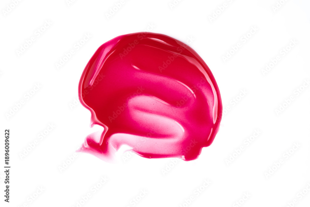 Fototapeta premium High gloss cherry red lip product smear, abstract texture swatch