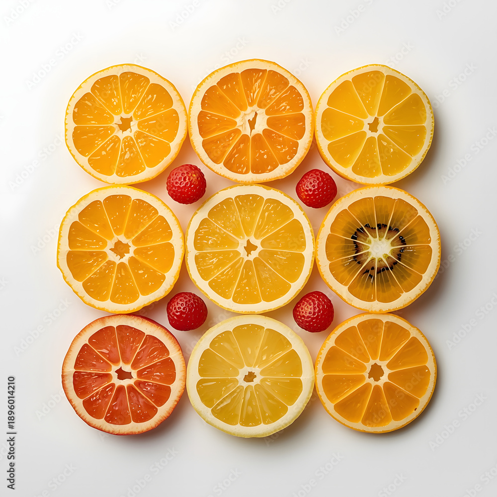 Obraz premium orange and lemon slices