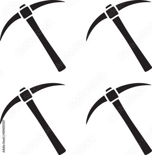 pickaxe icons arranged in a grid on a white background