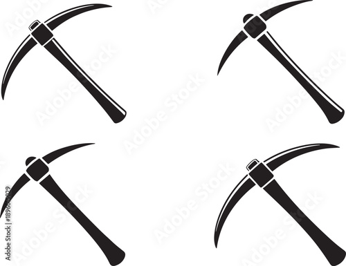pickaxe icons bundle set art design